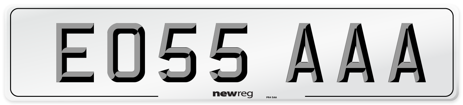 EO55 AAA Number Plate from New Reg